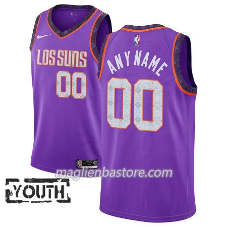 Maglia NBA Phoenix Suns Personalizzate 2018-19 Nike City Edition Viola Swingman - Bambino